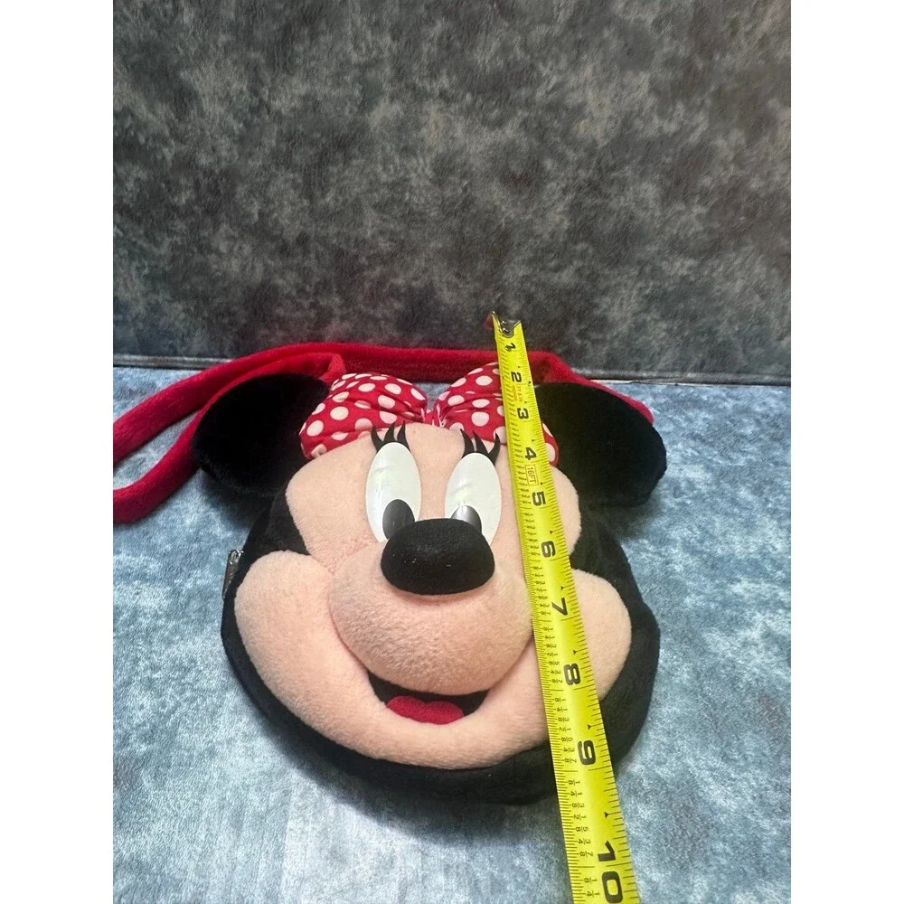 Disney Minnie Mouse Plush Crossbody Bag - Black, Red, White